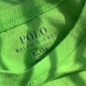green polo shirt